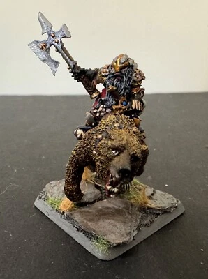 Warhammer/Dwarf Reaper Warlord Thorvald Clawhelm Bear R Foto 1 de 3