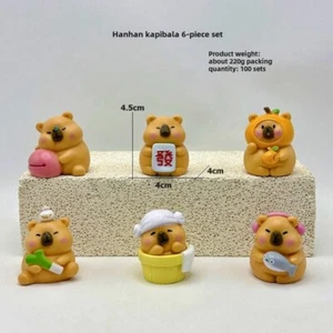 Hanhan KapibalaPVC Action Figure Model Collection Toys Figurines Gift Lot Of 6 - Picture 1 of 1