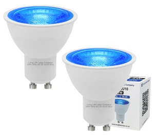 2 Pack LED GU10 Blue Light Bulb 5w with Blue Lens Diffuser - Bild 1 von 10