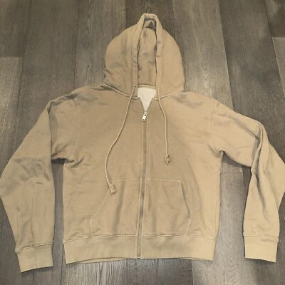 Brandy Melville Bronceado Cremallera Grande Carla Sudadera con Capucha Usada en Excelente Condición Foto 1 de 4