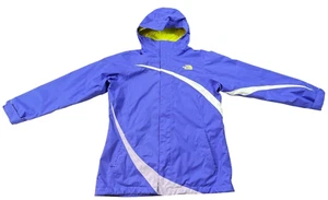The North Face Double Layer Jacket Girls XL 18 Blue Coat Inner Zip Jacket Hyvent - Picture 1 of 24