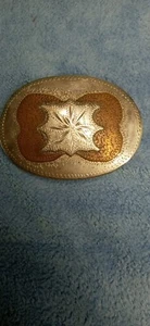 Belt Buckle German Silver 3 1/2 " Vintage   Western Americana Buckle  - Picture 1 of 8