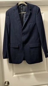 Caravelli Slim Mens Midnight Blue Suit Blazer Sport Coat Two Button Size 38L - Picture 1 of 8