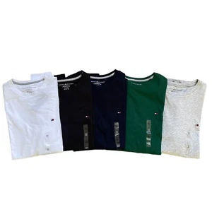 NWT Tommy Hilfiger Mens Flag Logo All Cotton Regular Fit Long Sleeve T-Shirt Tee - Picture 1 of 37