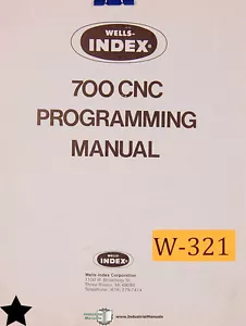 Wells Index 700, año manual de programación de molino CNC (1978) - Imagen 1 de 5