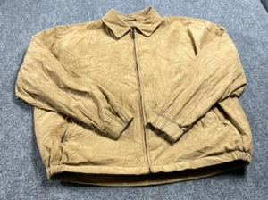 Weather Report By Weatherproof Men's Bomber Jacket Brown Faux Suede Full Zip XL - Picture 1 of 17