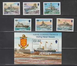 Jersey Stamps Scott 1327 - 1333 MNH F-VF Royal Naval Vessels / Ships - Bild 1 von 2