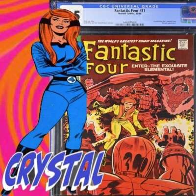 1968 Fantastic Four #81 CGC 8.5- Crystal joins the Fantastic Four, Wizard App - Image 1 of 3