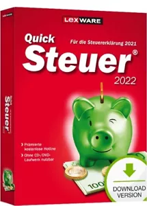 Lexware Quick Steuer 2022 - Für das Steuerjahr 2021 - PC Download Version - Bild 1 von 6