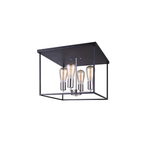 Canarm Roy 4 Light Flush Mount, Matte Black/Brushed Nickel - IFM701A16BKN - Picture 1 of 1