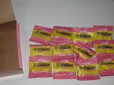 Paquete de 12 aguijón de miel orgánico energético mastica limonada rosa 1,8 oz por paquete 04/2025 Foto 1 de 3