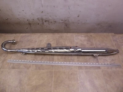 Suzuki K11P Challenger S884-3 1967) tubo silenciador cabezal escape cromado con escudo Foto 1 de 4