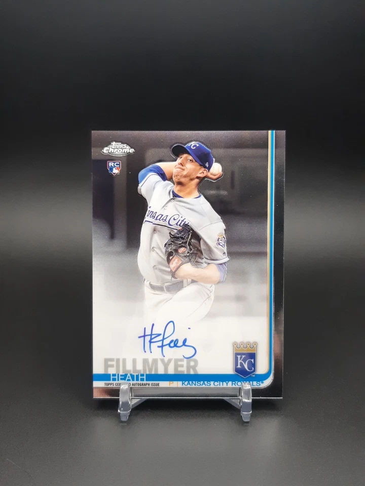 2019 Topps Chrome Heath Fillmyer Rookie Autograph Kansas City Royals MLB #RA-HF - Image 1 of 2