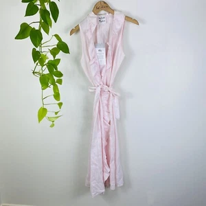 My Little Opulence Size M 12 Gown Robe Pink 100% Linen Wrap Tie Belt - Bild 1 von 8