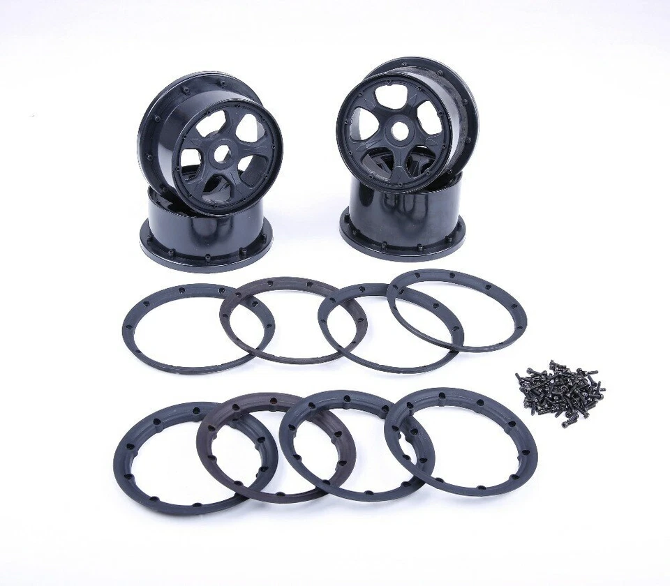 Felge Kit mit beadlock Ring und Schrauben für HPI Baja RV King Motor 5B - Bild 1 von 4