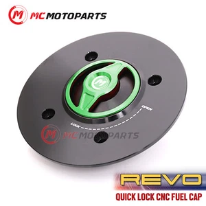 CNC REVO Keyless Quick Release Fuel Cap For Kawasaki Ninja 400 ABS Ninja 650 - Picture 1 of 10