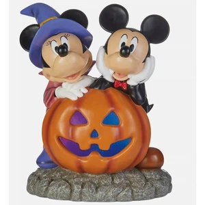 Disney Halloween Mickey and Minnie Pumpkin Greeter Home Porch Decor - Picture 1 of 7