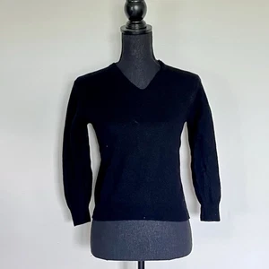 Maglione Gran Sasso Lana Nero XS Super Tasmania Made In Italy - Foto 1 di 9