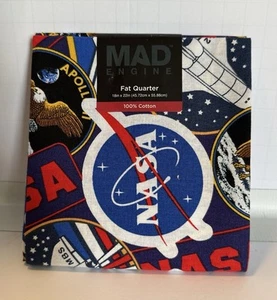 NASA Space Apollo II 100% Cotton Fabric, 18" X 22" Fat Quarter - Picture 1 of 3