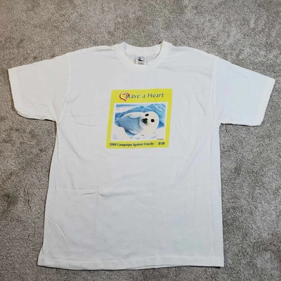 Camiseta De Colección IFAW Seal Nature Puntada Única 2000 Y2K Campaña Contra la Crueldad Foto 1 de 4