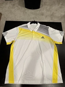 ADIDAS CLIMA COOL GOLF Gray White POLO SHIRT SIZE 2XL XXL Men’s - Picture 1 of 8