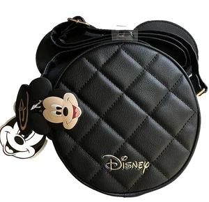 Primark Disney Mickey Mouse Quilted Black Puffer Ears Crossbody O NWT Make Offer - Picture 1 of 7