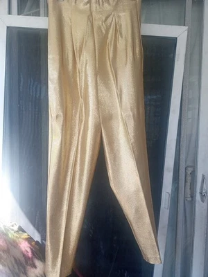 True Vintage  Wonderbilt Gold Lame Pants. Small - Image 1 of 4