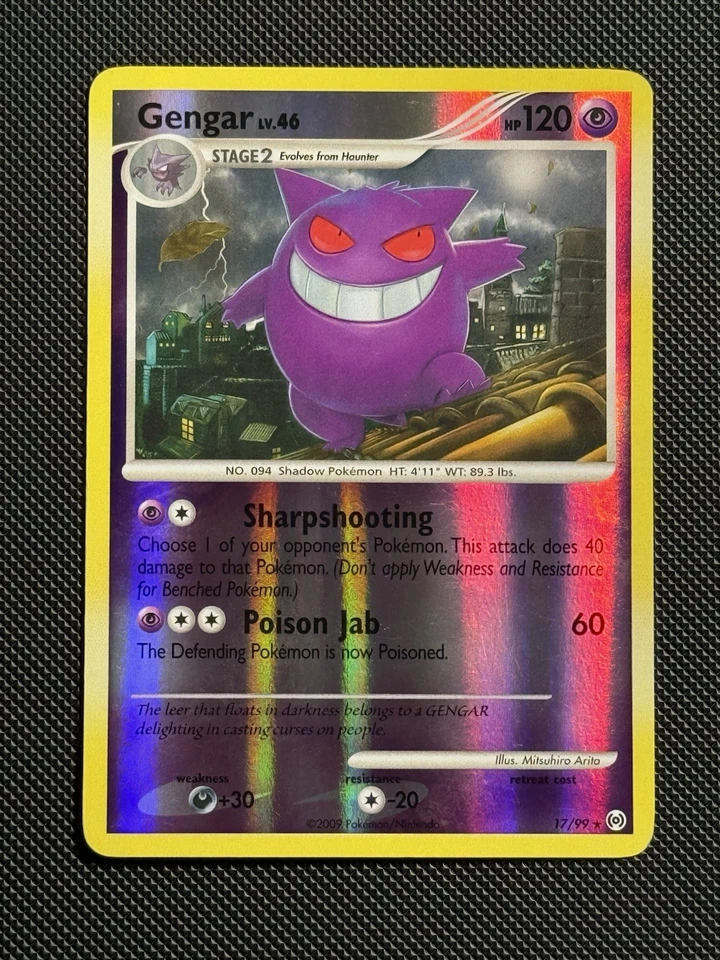 Gengar 17/99 Arceus Reverse Holo Ultra Rare Pokemon Card TCG Nintendo 2009 - Image 1 of 2