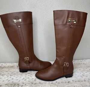 Karen Scott Damen Deliee verlängerte Wade Reitstiefel braun Größe 7,5 WC - Bild 1 von 11