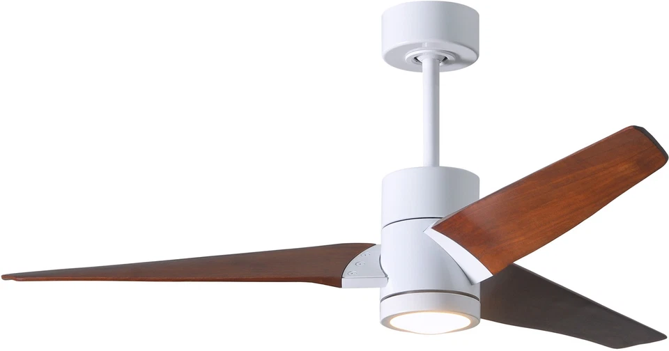 Ventilador de techo exterior Matthews Super Janet 52" con LED y control remoto Ctrl blanco brillante Foto 1 de 1