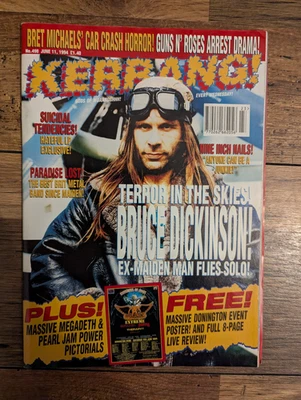 Kerrang! 498 Bruce Dickinson, Donington Massive Event Poster/8-page Live Review - Image 1 of 4