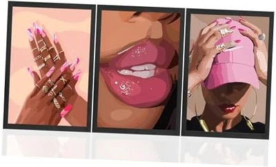 Arte de pared SHENGMIAO enmarcado afroamericano niña negra, 16L" x 12W" mujer negra Foto 1 de 4