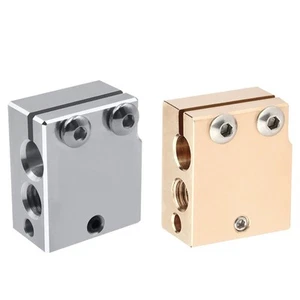 Upgrade Metal Volcano Heater Block Hotend Head For E3D Hotend V6 Extruder PT100 - Photo 1/10