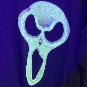 Glow In The Dark Scream Skull Shirt Mens XL Graphic Tee Galumo Horror Halloween - Picture 1 of 8