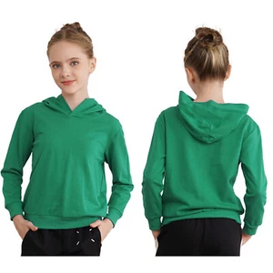 Kids Girls Boys Hooded Sweatshirt Soft Hoodie Casual  Pullover Top Camping Coat - Picture 1 of 106