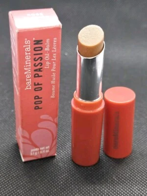 bareMinerals Pop Of Passion Lip Oil-Balm ROSE PASSION Full Size 0.11oz NIB - Image 1 of 3