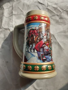 1993 Vintage Budweiser Holiday Stein Collection Hometown Holiday - Bild 1 von 4