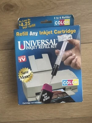 4-Color Universal Ink Refill Kit for Any Inkjet Printer Cartridge NEW - Image 1 of 4