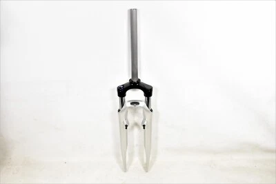 SUNTOUR CR85 HARD SPRING SUSPENSION FORK LOCK OUT 28” 700c 1 1/8 300mm SILVER - Image 1 of 4