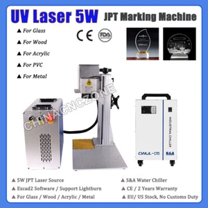 Máquina de marcado láser UV JPT 5W 200*200 mm para enfriador de vidrio acrílico S&A CWUL-05 - Imagen 1 de 12