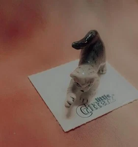LITTLE CRITTERZ Cat Miniature Figurine "Lily" Grey Tiger Cat Kitten - Picture 1 of 5