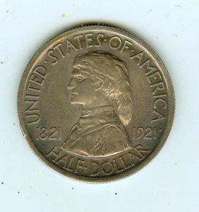 1921 Missouri Centennial Silver Commemorative - Picture 1 of 2