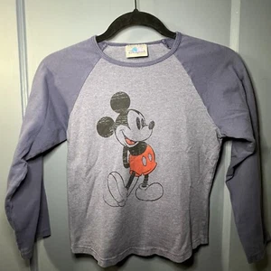 Vintage Y2K Disneyland Resorts Mickey Mouse Baseball T-Shirt Damen Small blau - Bild 1 von 6