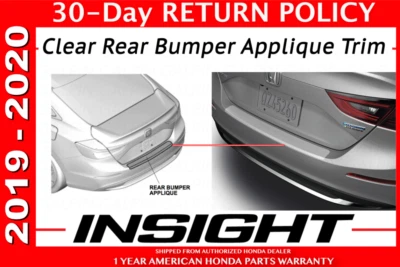 Genuine OEM Honda Insight Clear Rear Bumper Applique 2019 - 2022 - Image 1 of 4