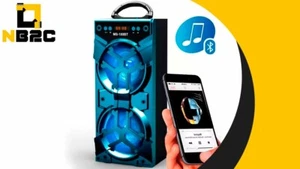 BAFFLE TRAGBARER LAUTSPRECHER BLUETOOTH FM USB SPEICHERKARTE 10W - Bild 1 von 5