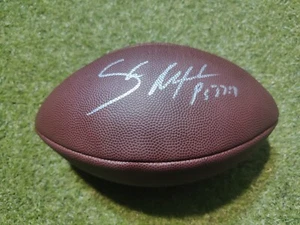 Shaun Alexander Autographed Football Beckett Authenticity Verification Seahawks - Picture 1 of 3