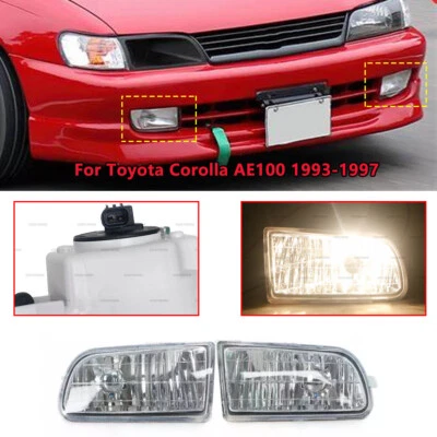 Par de faros antiniebla parachoques delantero montaje para Toyota Corolla AE100 1993-1997 Foto 1 de 4