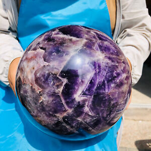 21.27LB Natural Dream Amethyst Quartz Crystal Sphere Ball Healing