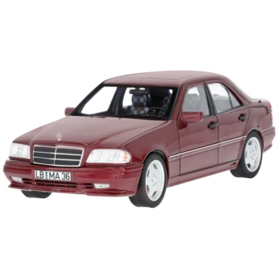 Mercedes-Benz W 202 - C36 AMG C Class Sedan Almandin Red 1:18 OVP New - Image 1 of 4