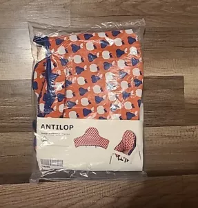 Ikea Antilop Zipper High Chair Cushion Cover Red/White/Blue Fruit004.269.32 New - Picture 1 of 7